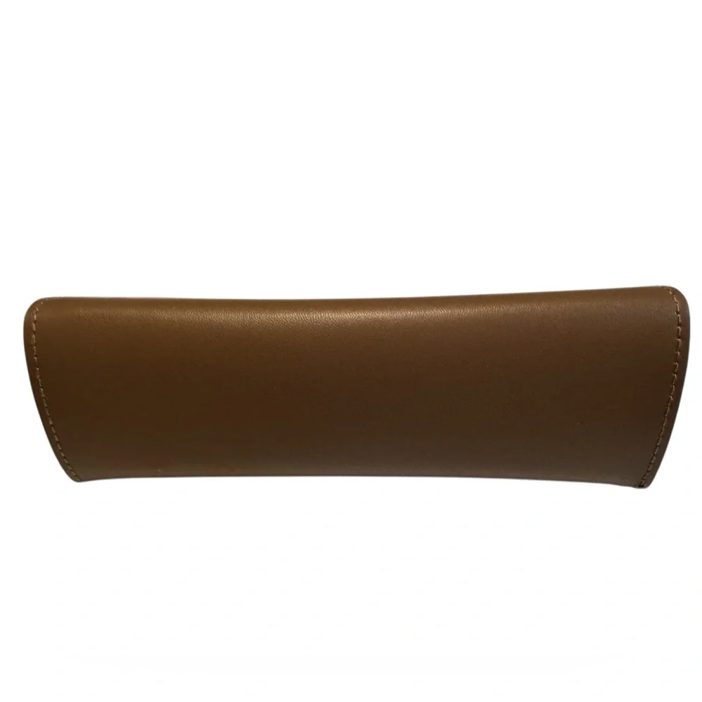 Burberry High End Tan Leather Eyeglasses Eyewear Magnetic Hard Case MINTY